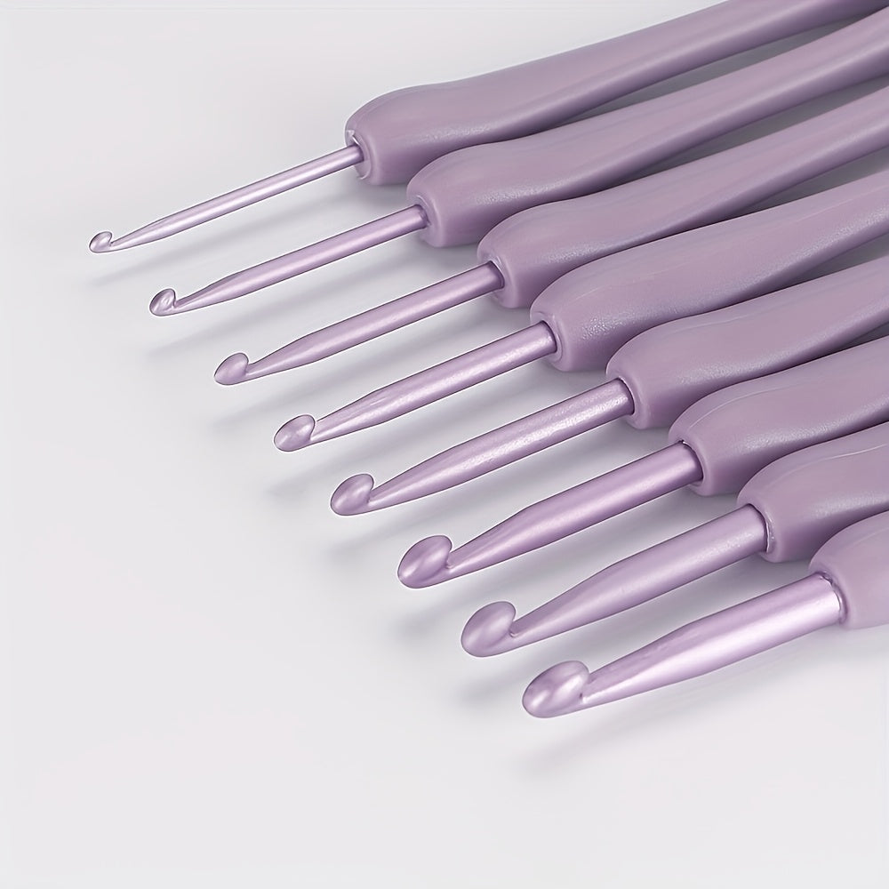 8 Sizes Purple Crochet Hook Set