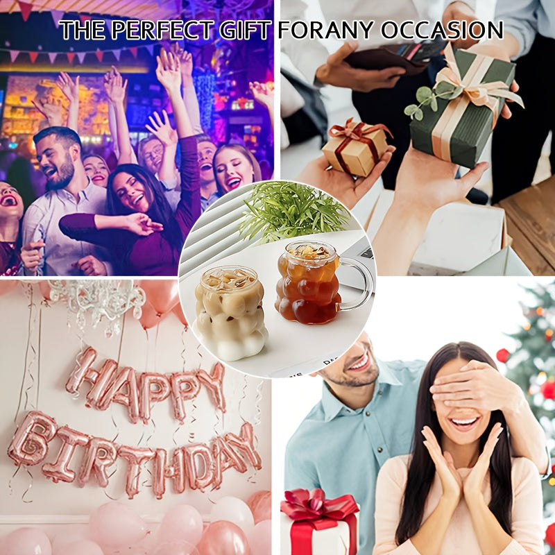 {4pcs} Grape Shape Cute Drinking Glasses with straw and straw brush