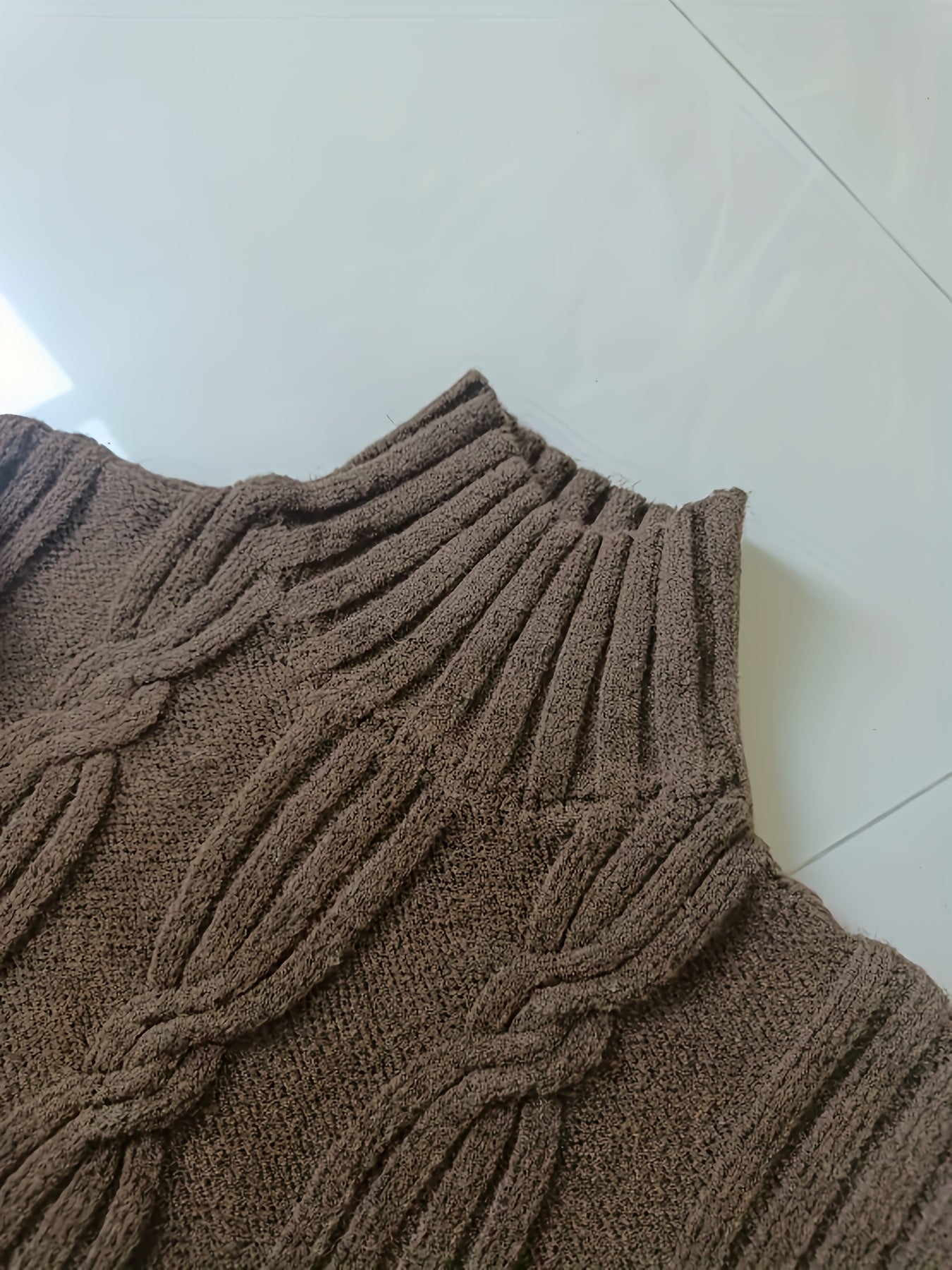 Vintage Drawstring High Neck Long Sleeve Fabric Dress