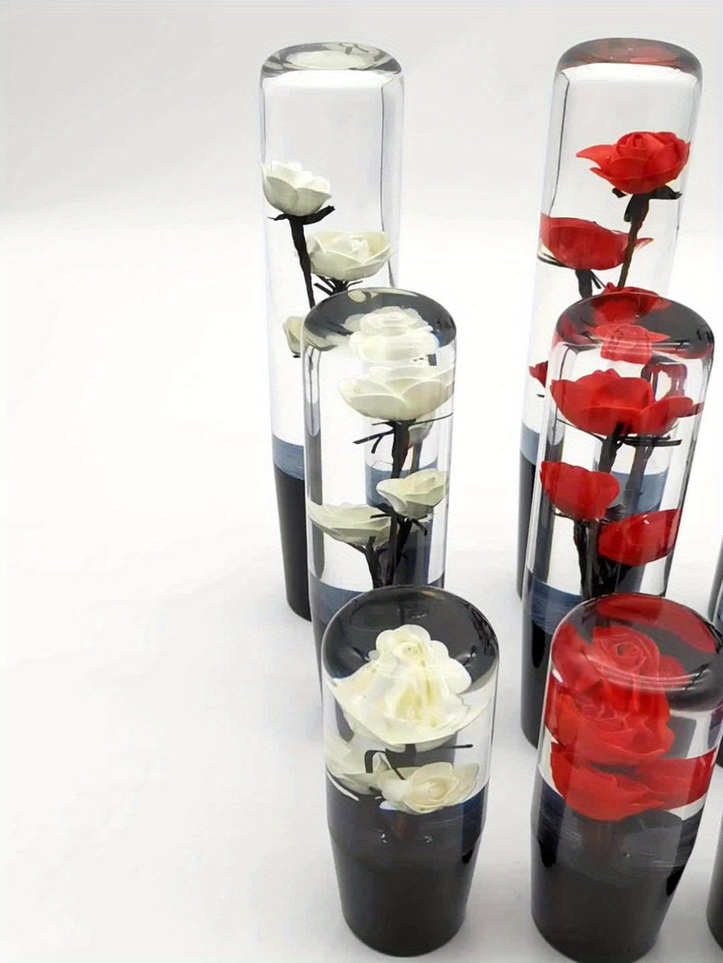 Unique Rose-Shaped 4" Resin Crystal Gear Shift Knob