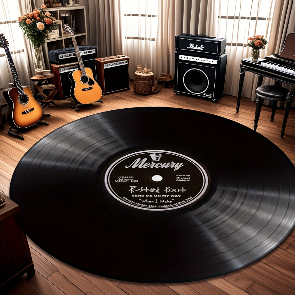 Vintage Mercury Vinyl Record Area Mat