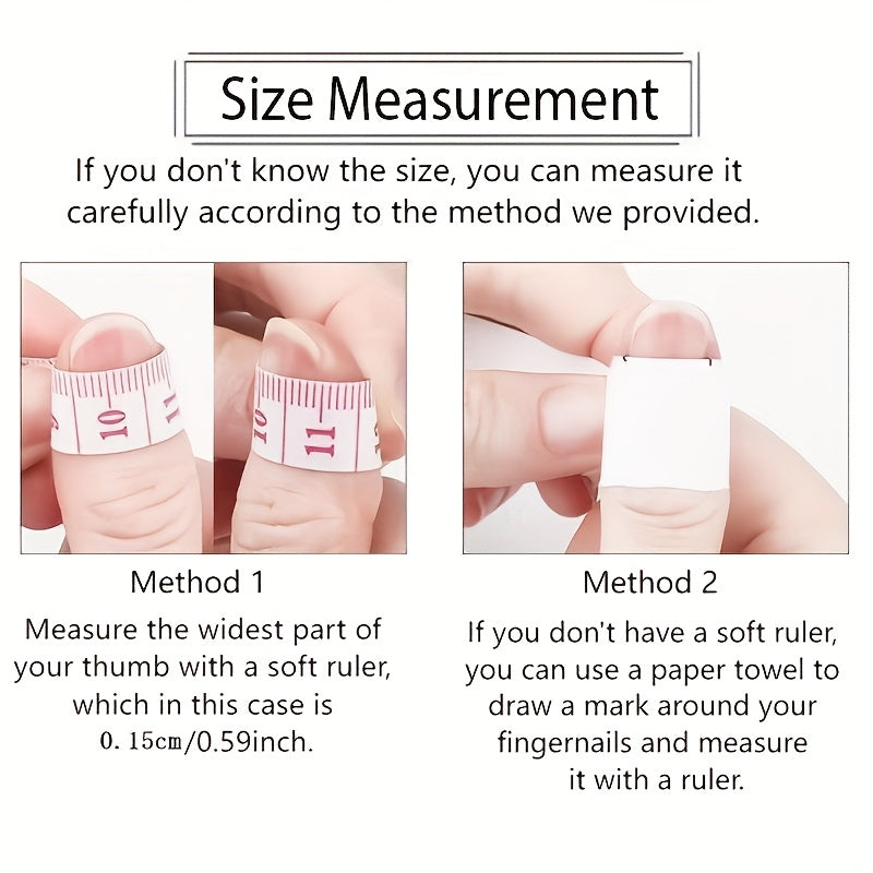 Set of 10 Luxurious And Stylish Nails Featuring Hand-Painted Designs