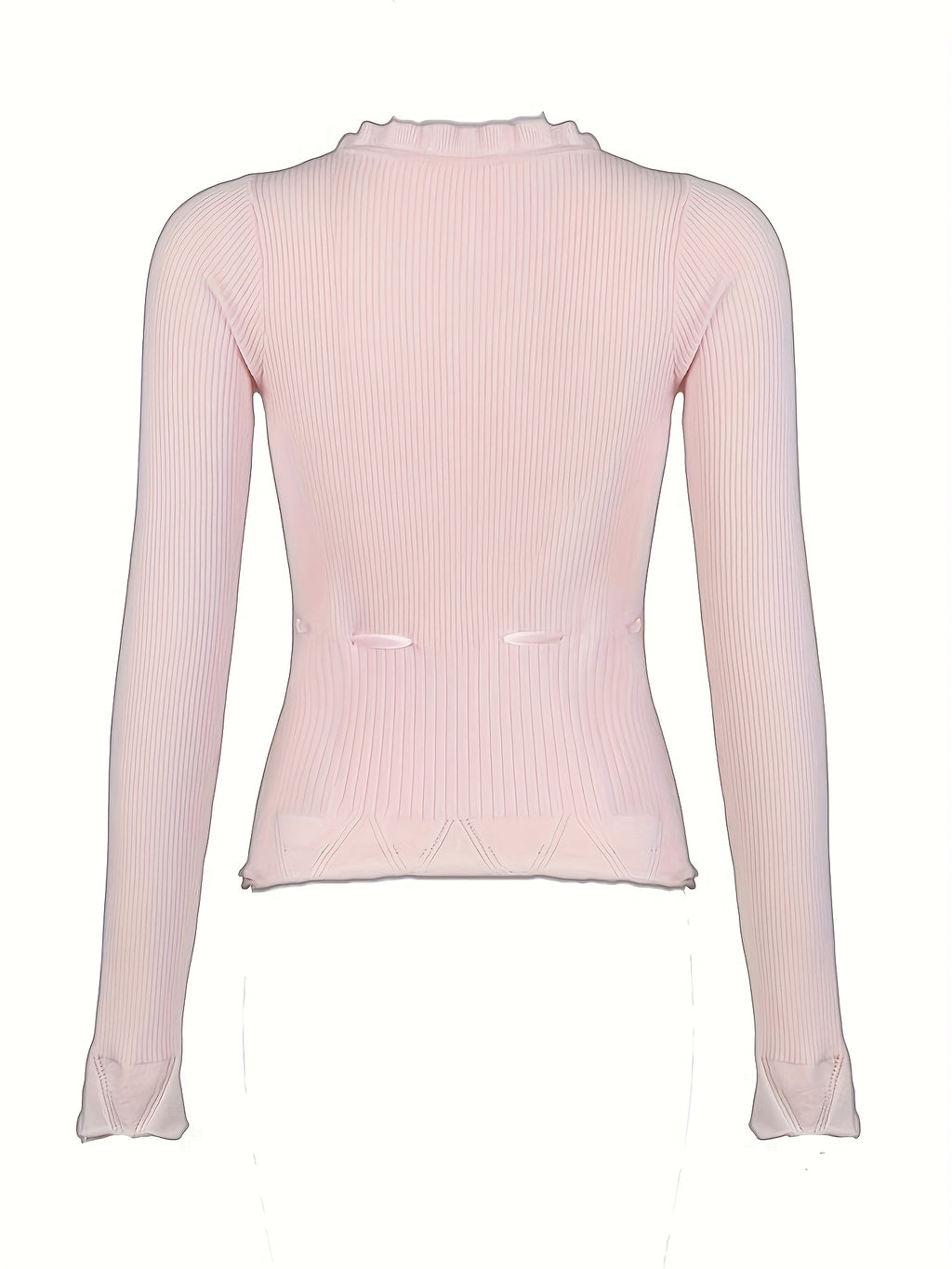 V-Neck Top with Contrast Lace Trim & Bow Detail