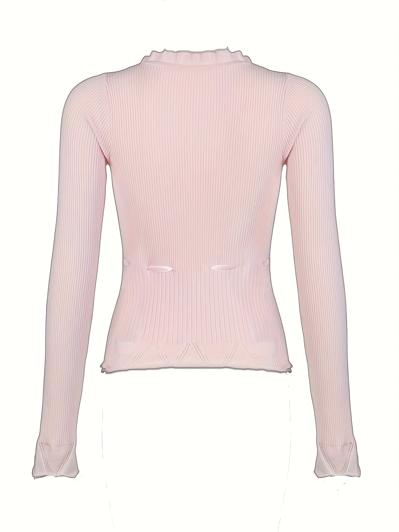 V-Neck Top with Contrast Lace Trim & Bow Detail