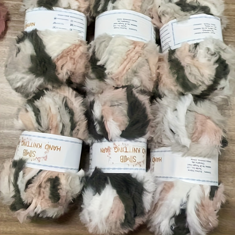 Fake Cozy Mink Fur Recycle Yarn