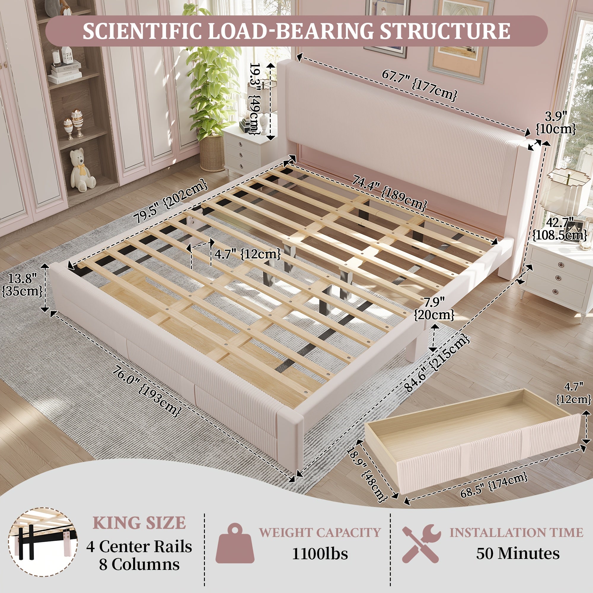 Bed Frame with Storage