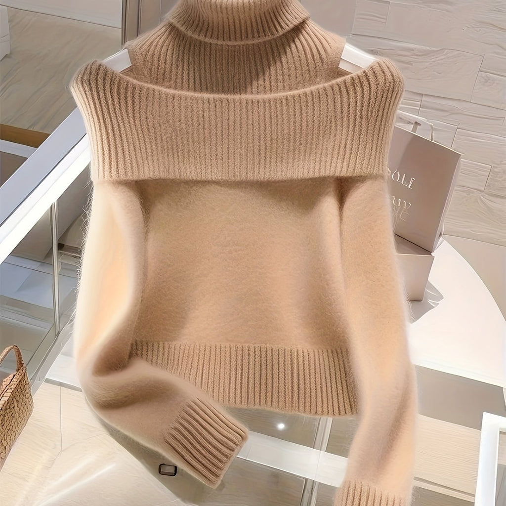 High-Neck Turtleneck Sweater