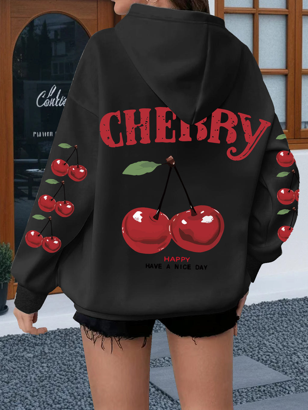 Cherry Print Hoodie