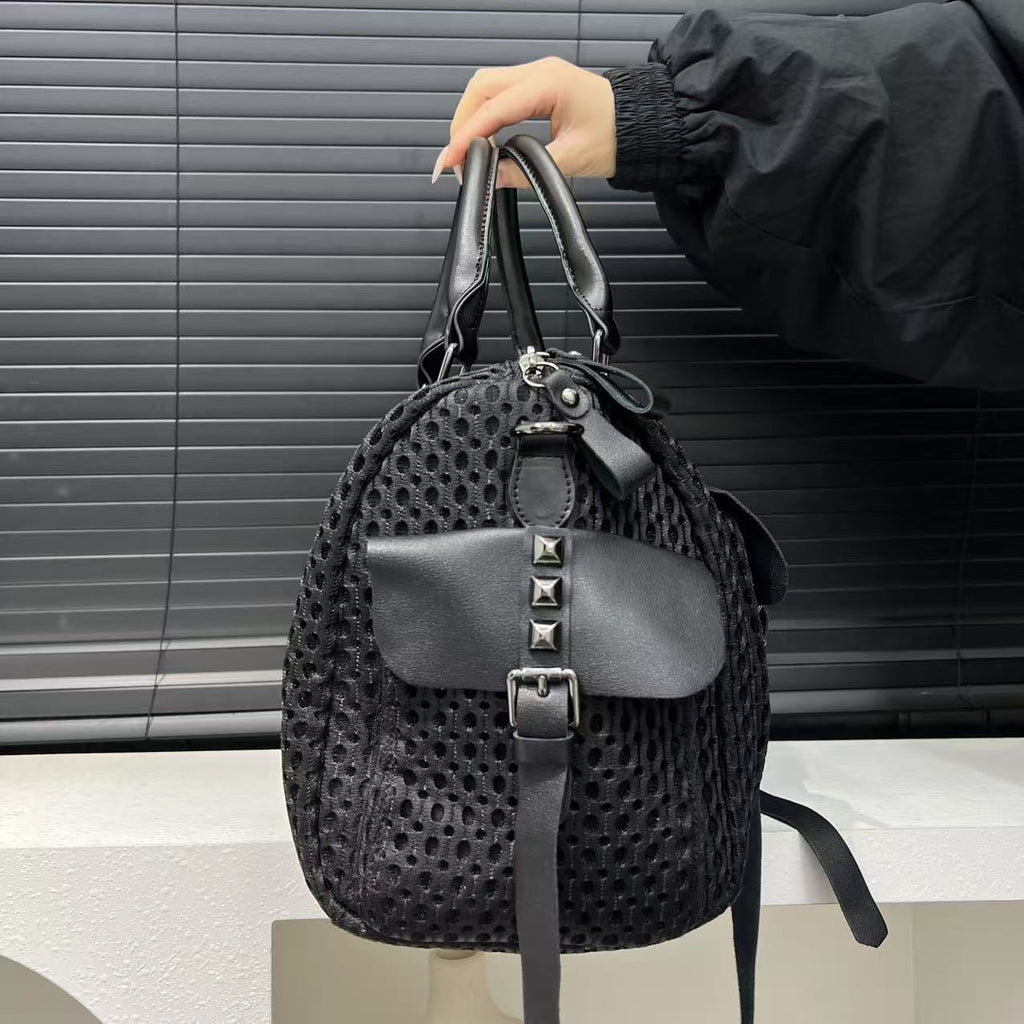 Nylon Tote Bag with Detachable Strap & Charm