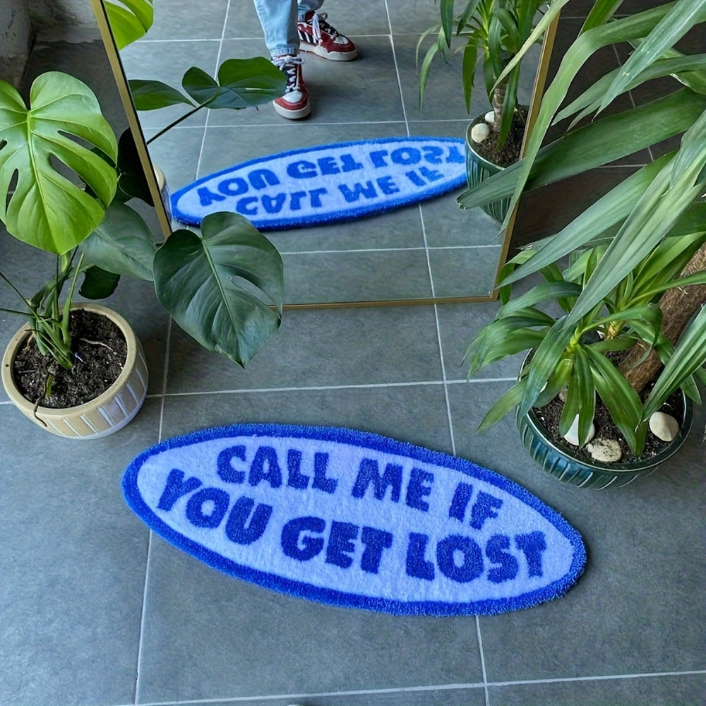 "Call Me If You Get Lost" Oval Rug