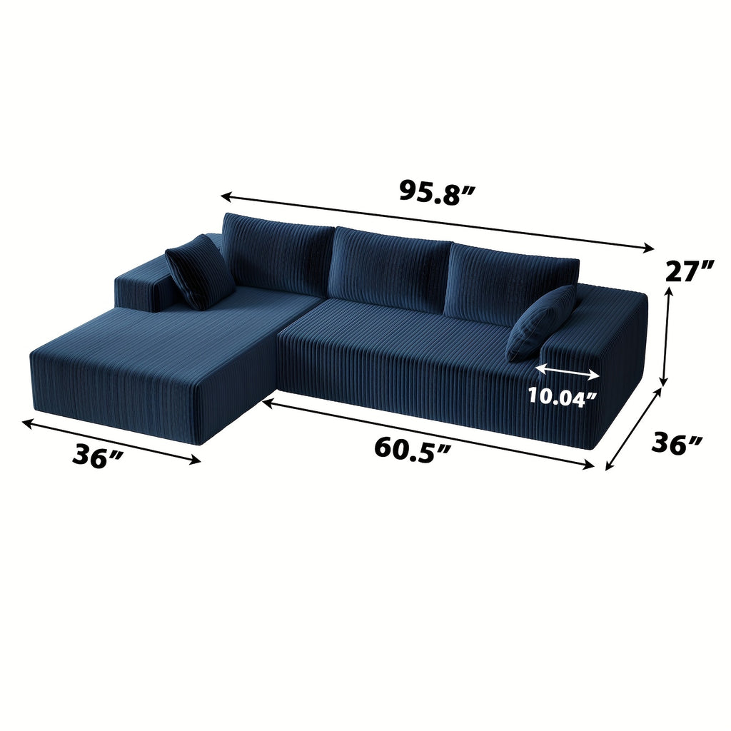 Modern Modular L-Shaped Living Room Cloud Sofa Set