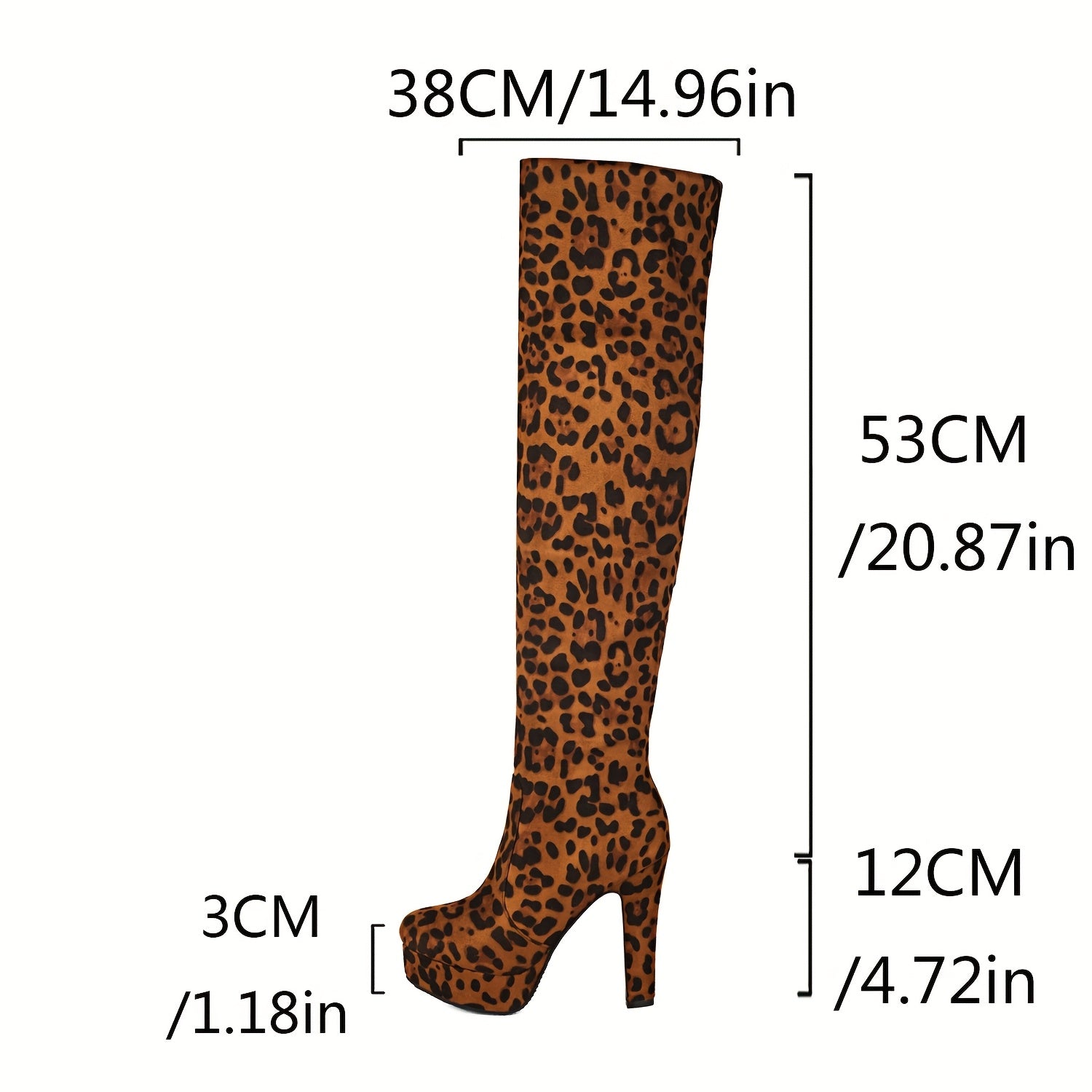 High-Top Leopard Print Over-the-Knee Boots