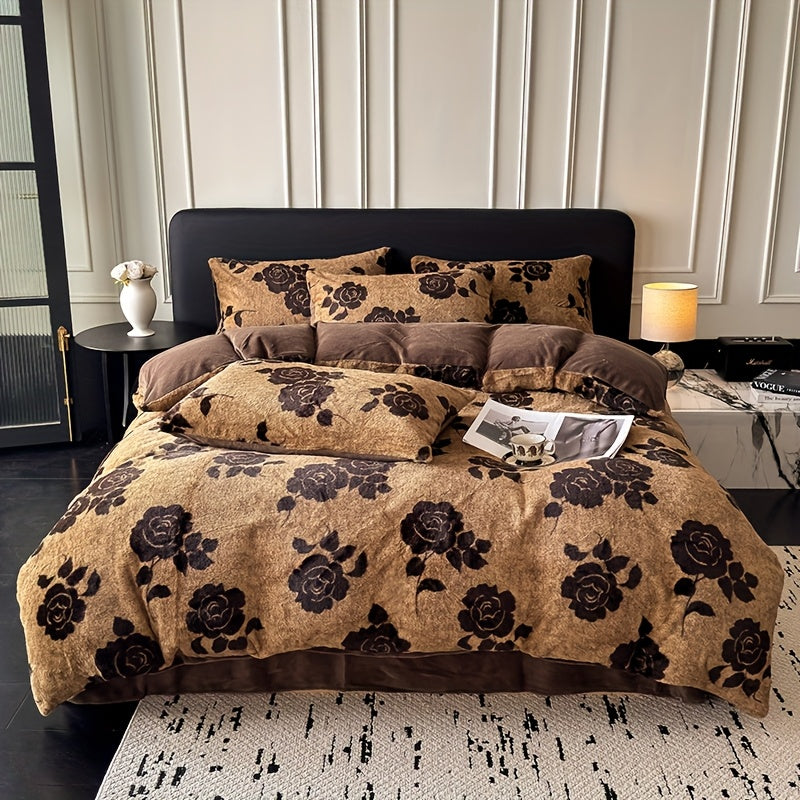 {3/4pcs} Leopard Print Duvet Cover and Bed Sheets