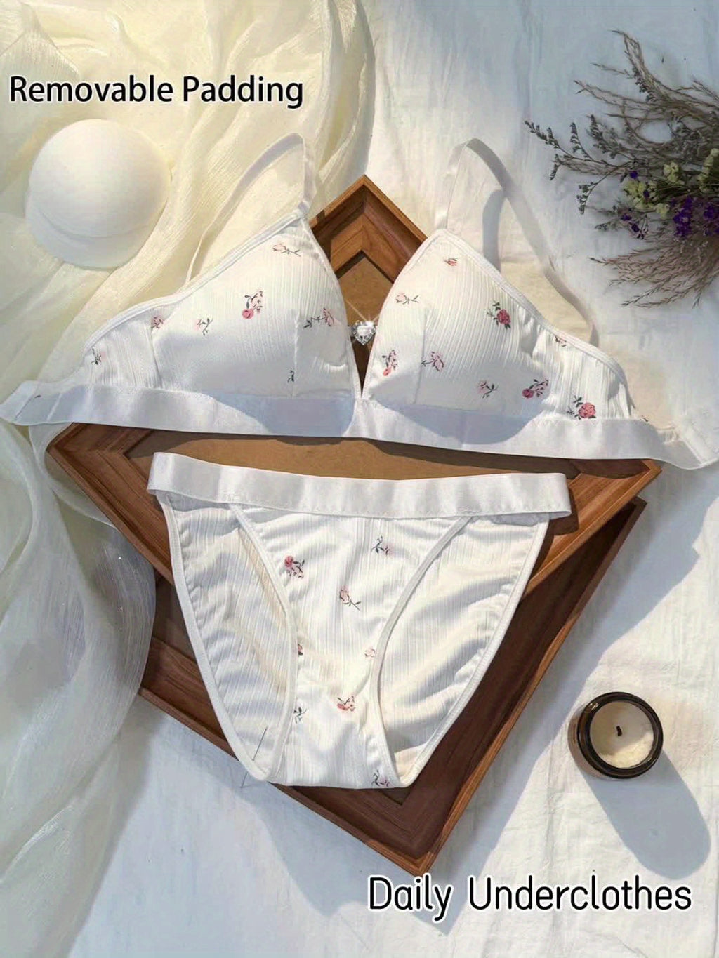 Floral Print Lingerie Set