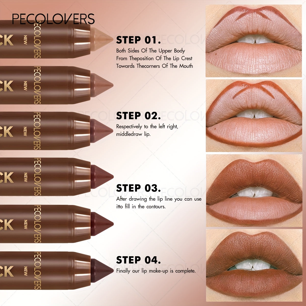 {2pcs} Moisturizing Lip Gloss & Lip Liner