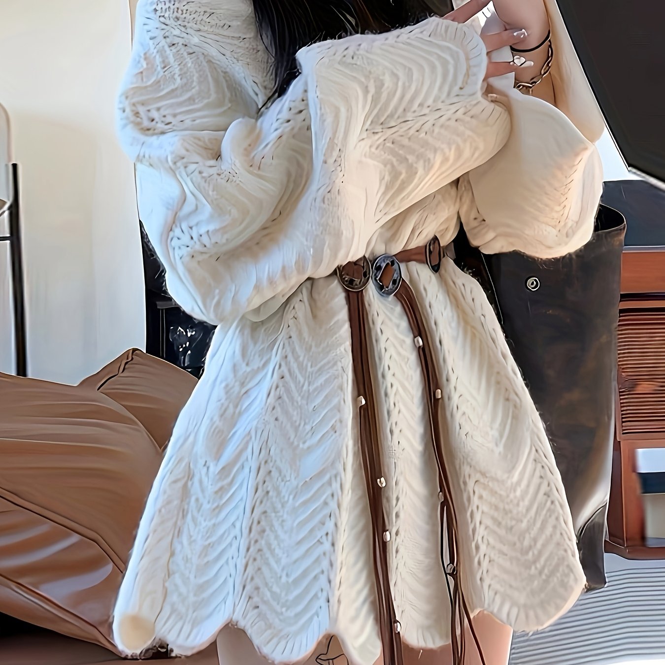 Off-Shoulder/One-Shoulder Lace Kimono Jacket