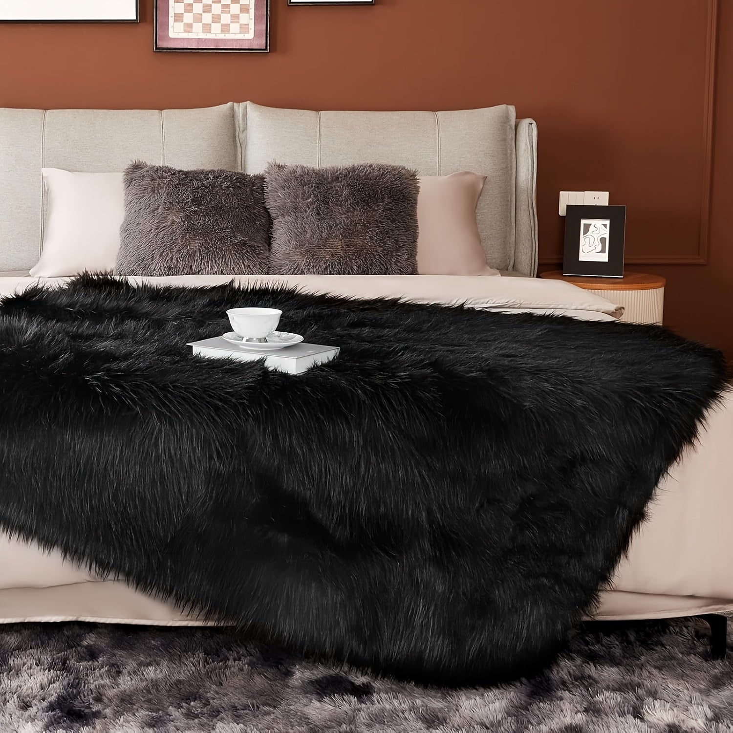 Reversible Faux Fur Blanket