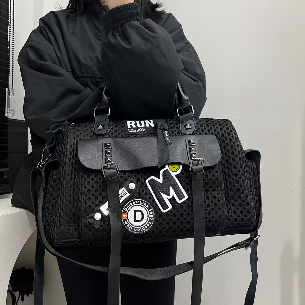 Nylon Tote Bag with Detachable Strap & Charm