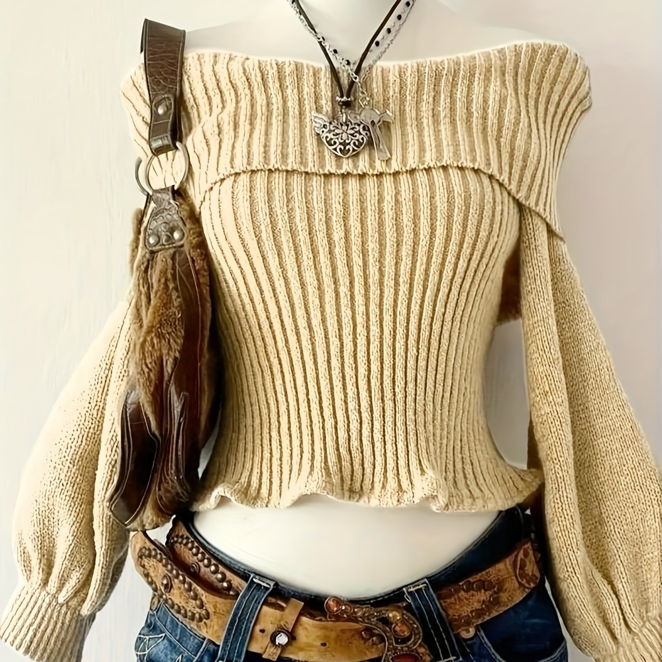 Off-the-Shoulder Sweater