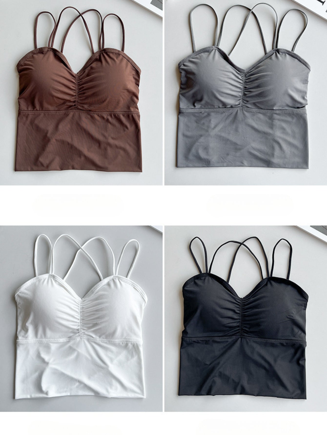 Set of 4 Sexy Lace-Back Camisoles