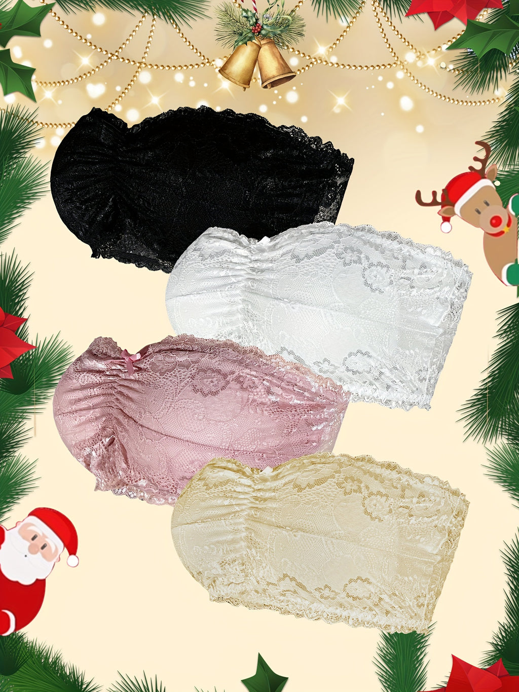 {4 Pack} Elegant Bra Set