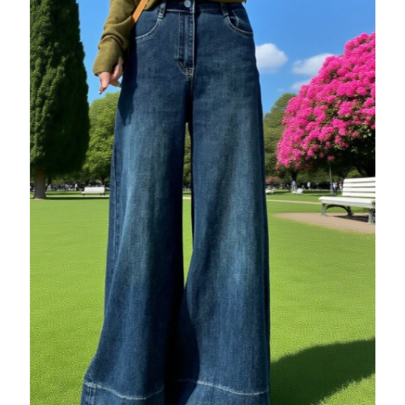 High-Waisted Wide Leg Jeans
