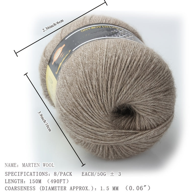 8rolls/pack Wool 10.00%, Cashmere 90.00% Yarn