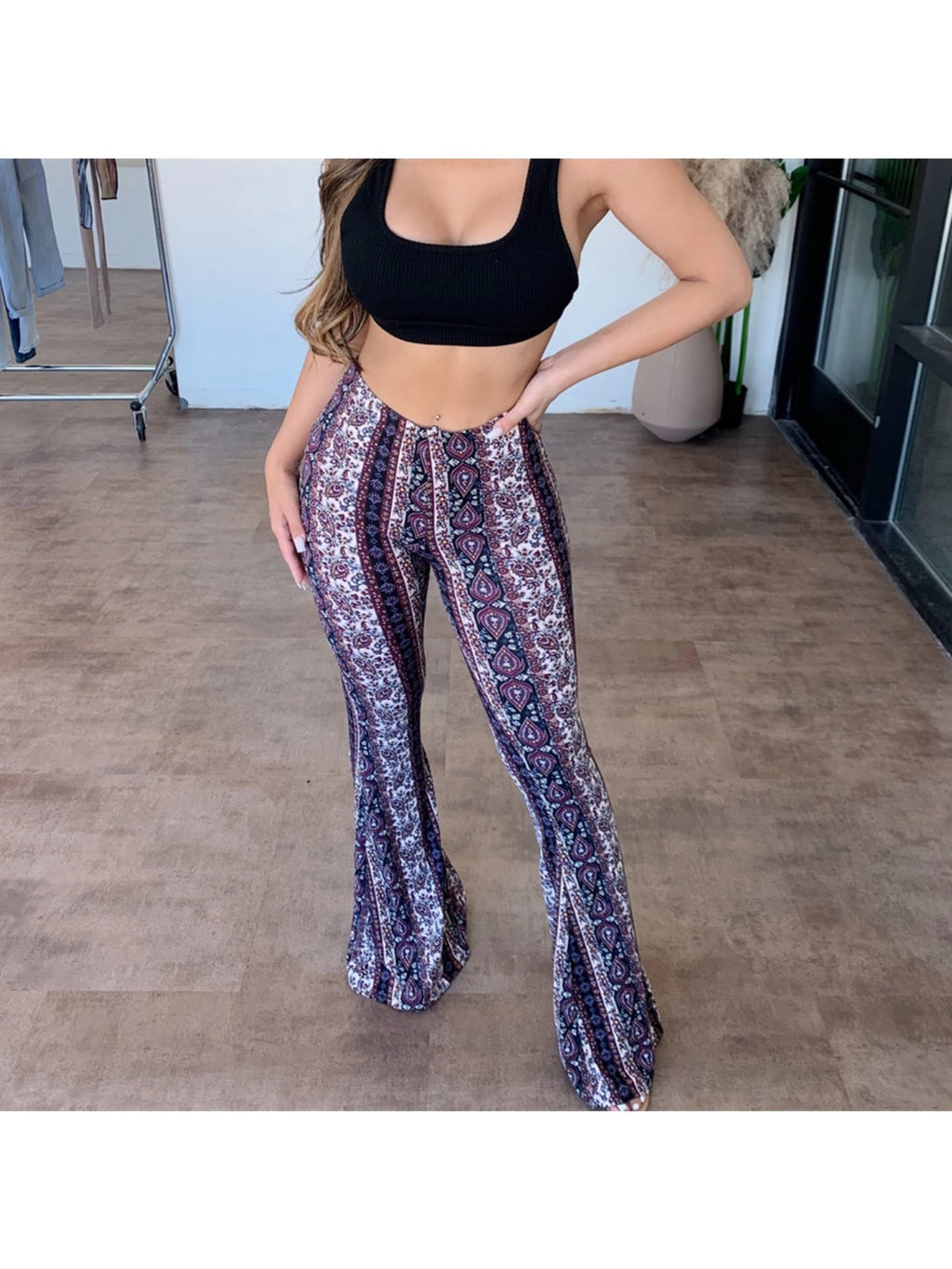 Women's High Stretch Leggings, Slim Fit Printed Pants for Women