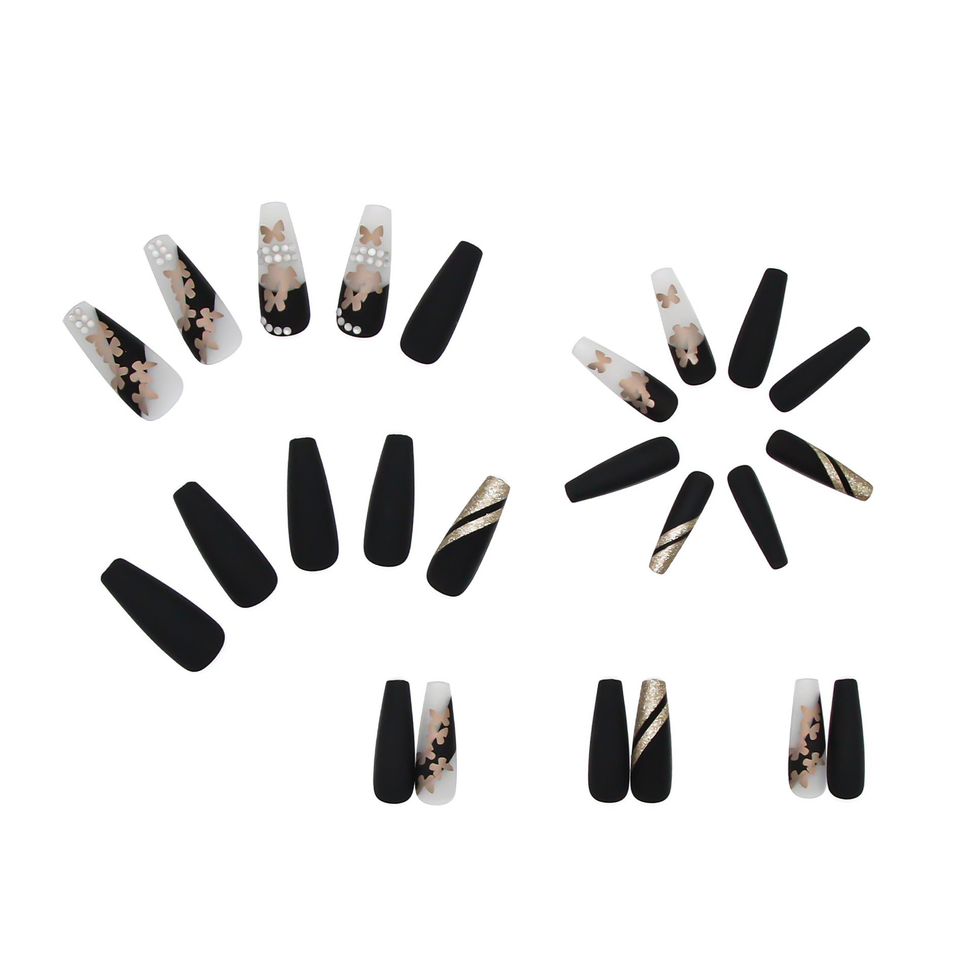 {24pcs} Hot Golden Nails