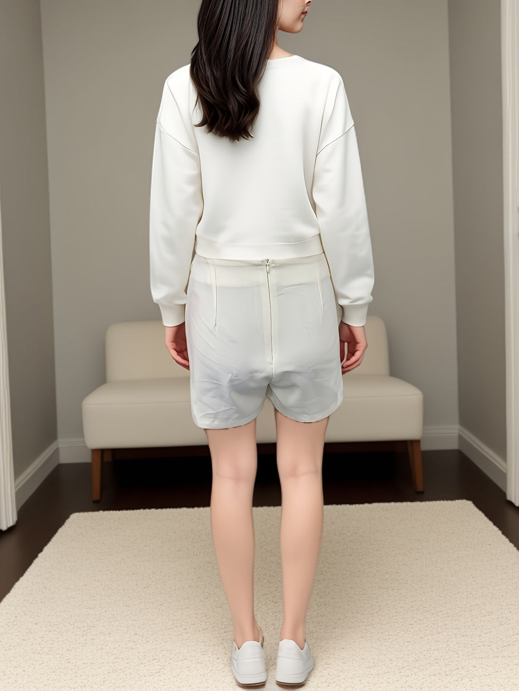 Women's Non-Stretch A-Line Skirt - Flared lower half for a flatterting fit, Chic Office to Party Outfits - Machine Washable Non-See-Through Skirt in Black/White/Beige/ - All-Season Elegant Women's Pants Alternative