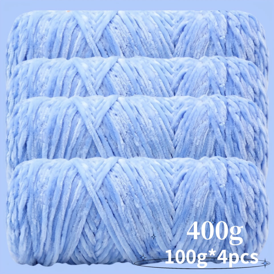 {4pcs} 400g/14.1oz Ultra Soft Fleece Yarn