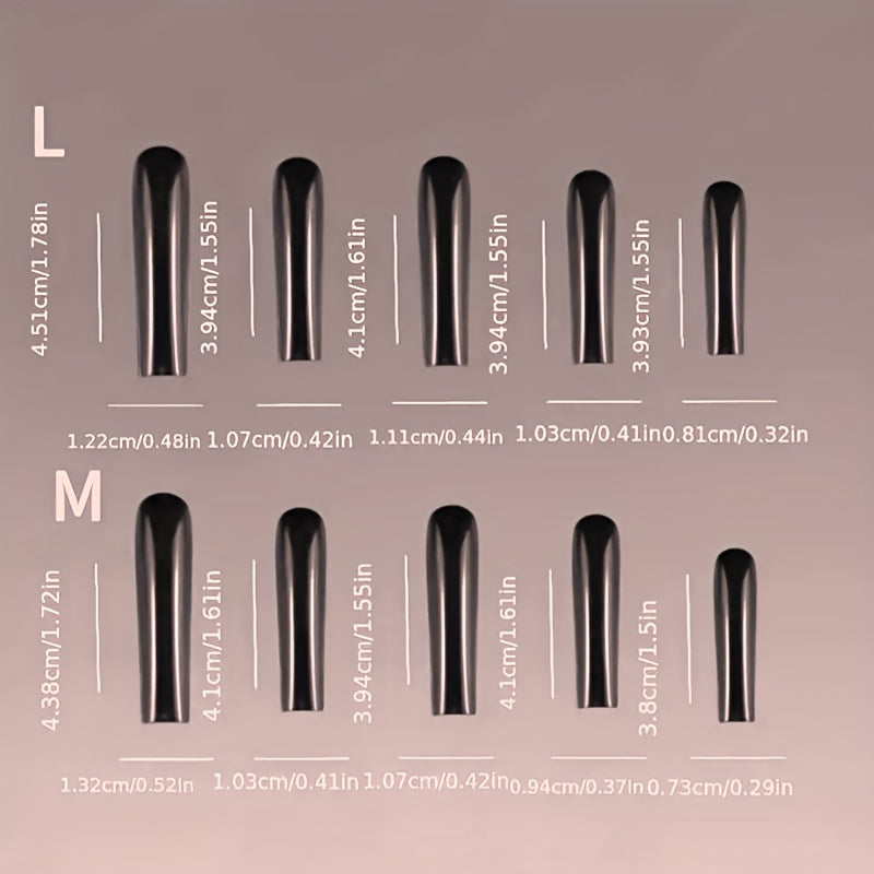 {10pcs} Handmade Champagne Golden Full-Coverage Rhinestone Extra-Long Press-On Nails