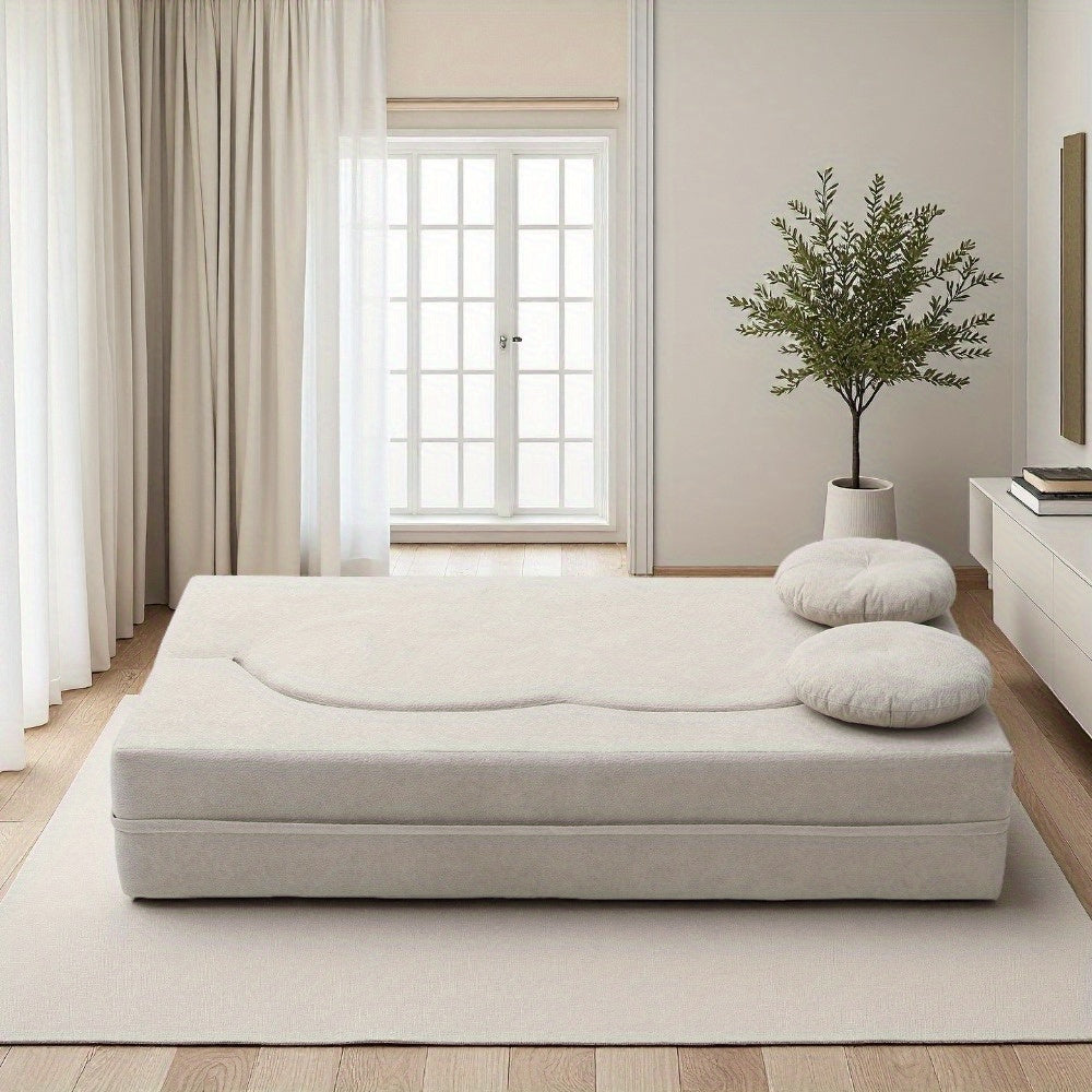 2-in-1 Convertible Folding Sofa Bed with Mattress