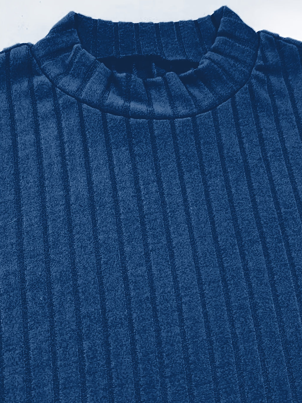 High Neck Ribbed Top + Pants Casual Set