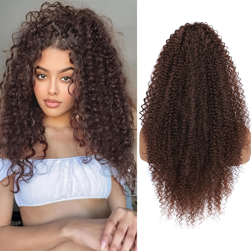 Voluminous • Women's Synthetic Afro Kinky Curly Ponytail • Comfortable Drawstring Closure • Natural Look Hairpiece