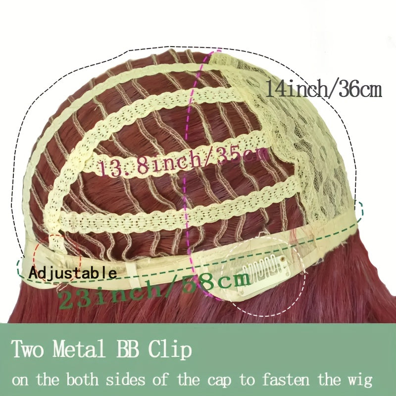 48-Inch Long Straight Wig with Bangs