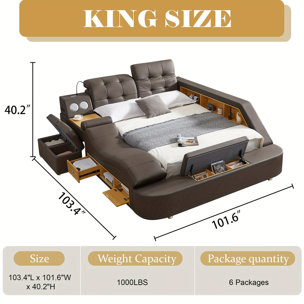 Multifunctional Large Bed Frame