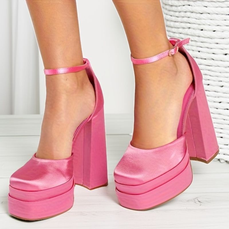 Chunky High Heel Sandals