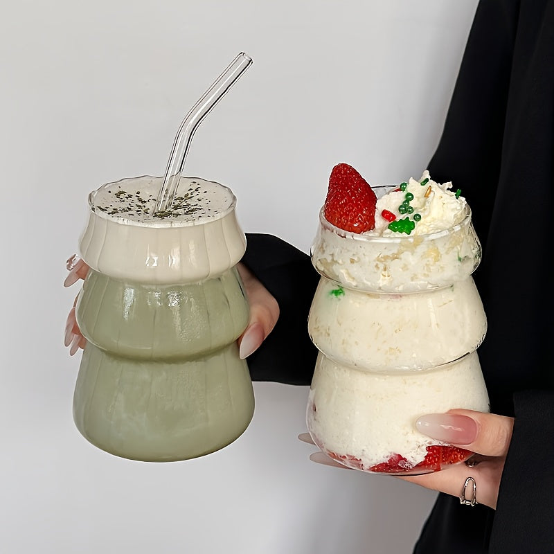 500ml/16.9oz transparent glass coffee cup