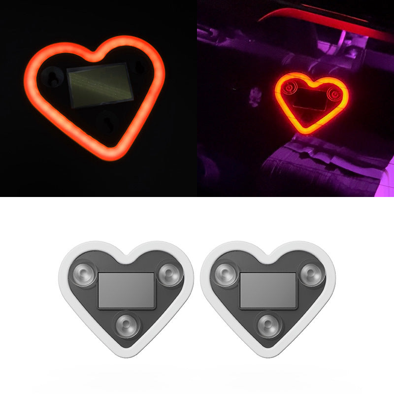 {2pcs} Car Interior Neon Heart Lights