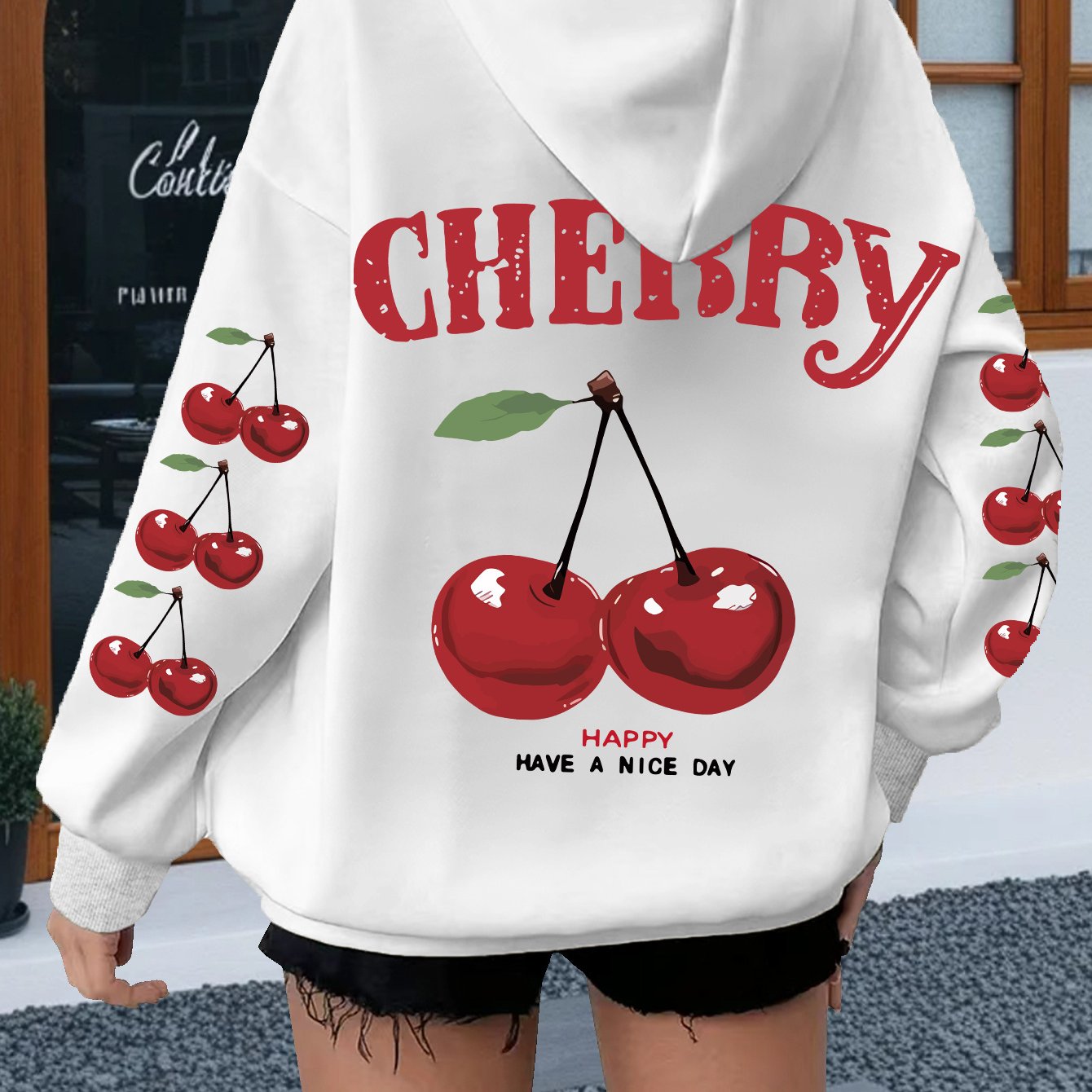 Cherry Print Hoodie