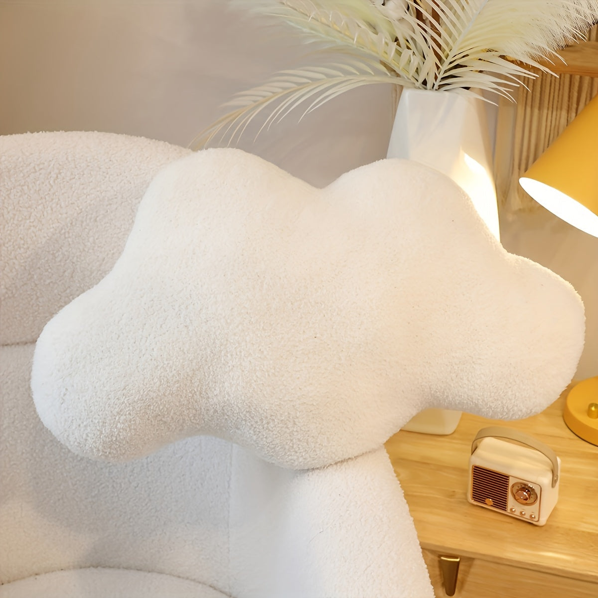 Extra-Soft Plush Cloud-Shaped Throw Pillow