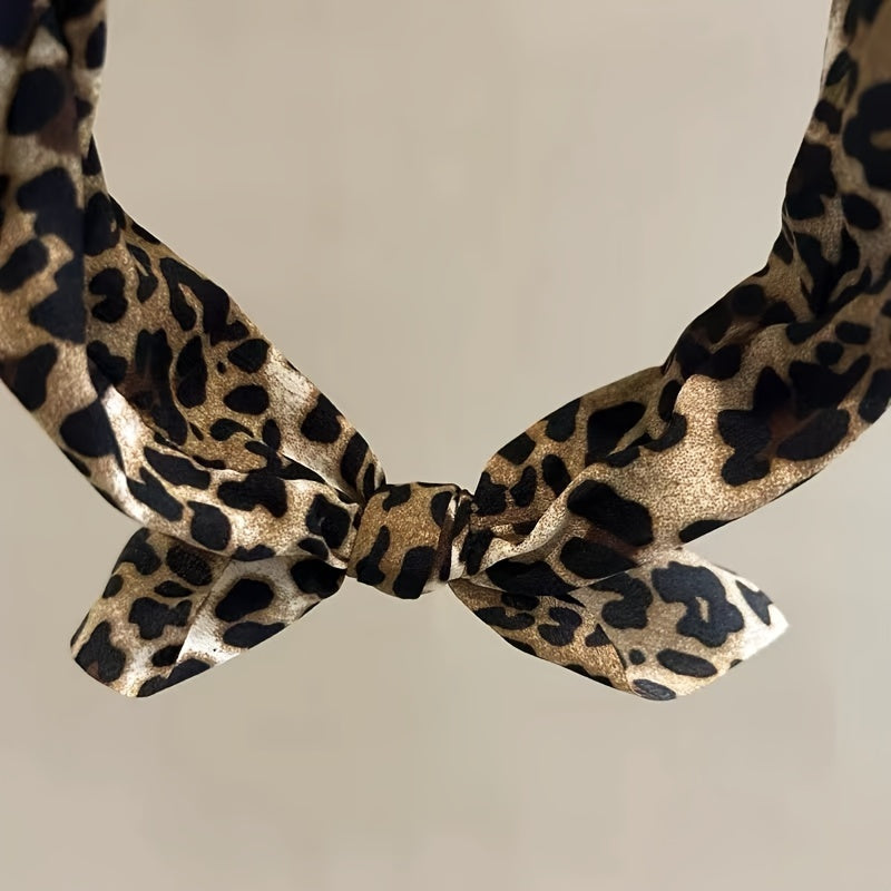 Chic Leopard Print Bunny Ear Headband