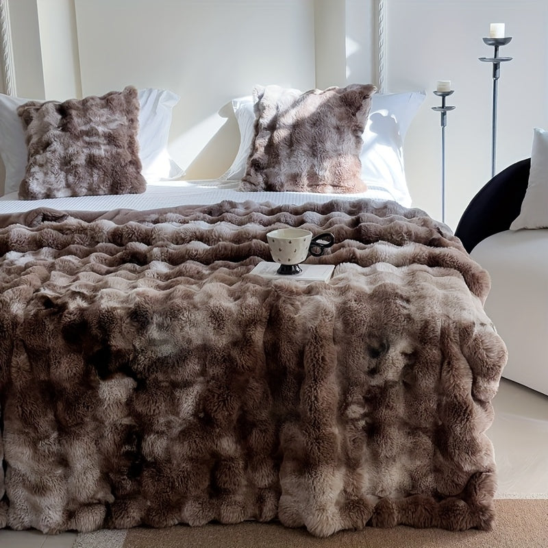 Faux Rabbit Fur Blanket