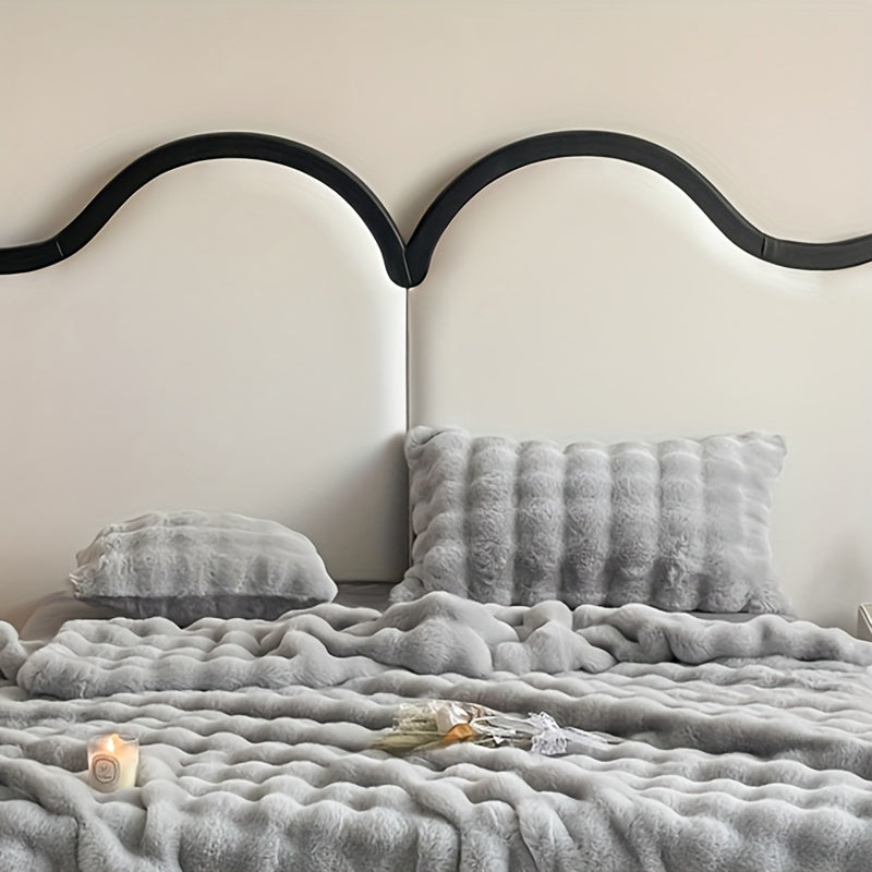 {2pcs} Bubble Imitation Rabbit Plush Pillowcases