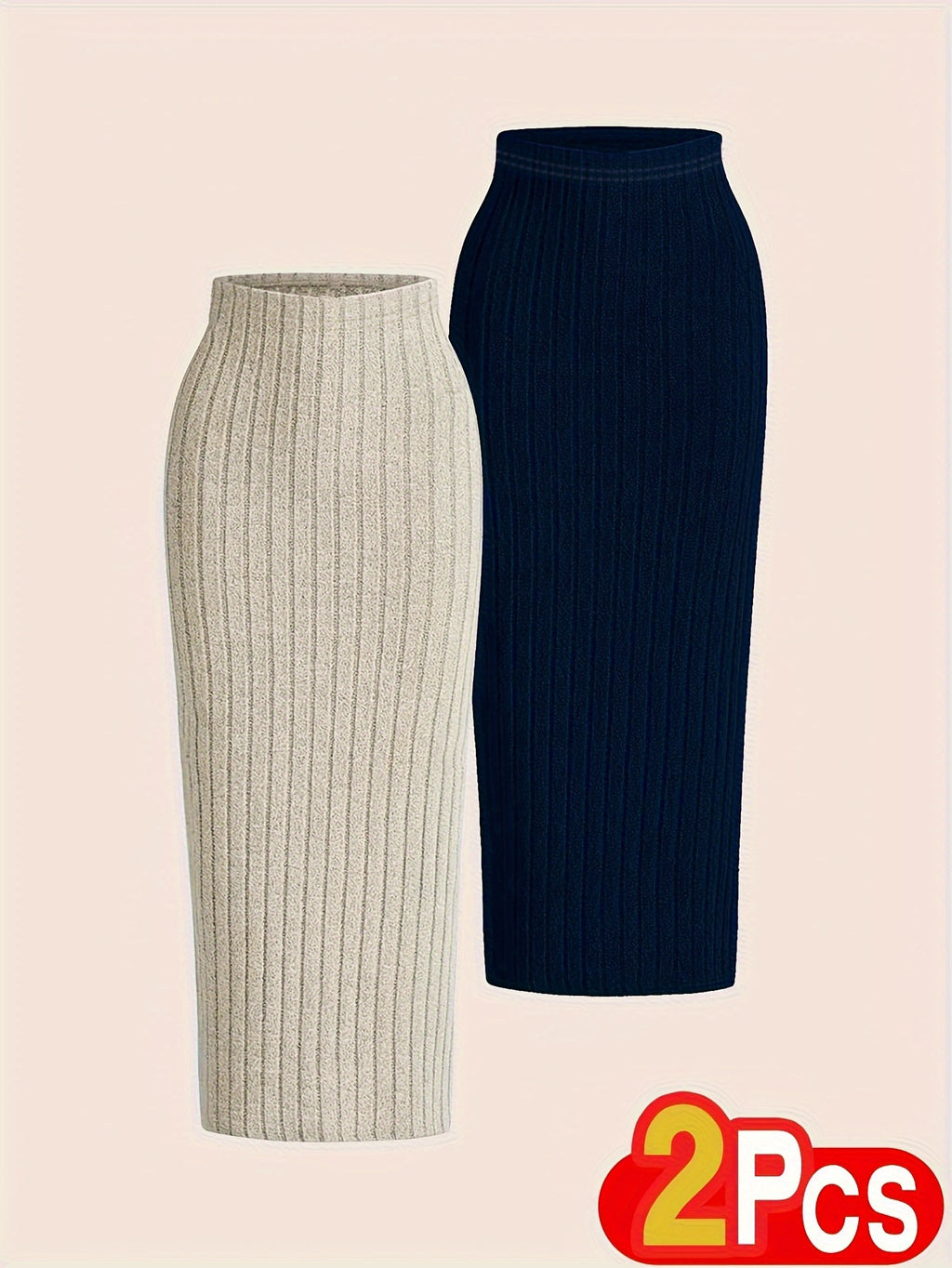 High-Waisted Stretch Pencil Skirt Set