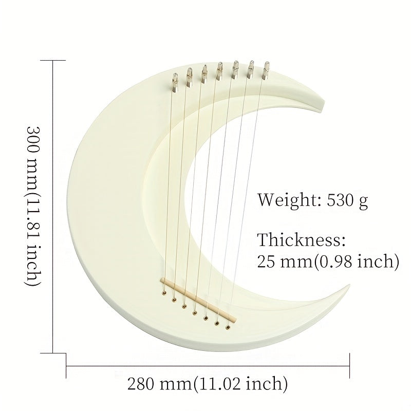 Mahogany Moon Lyre Harp