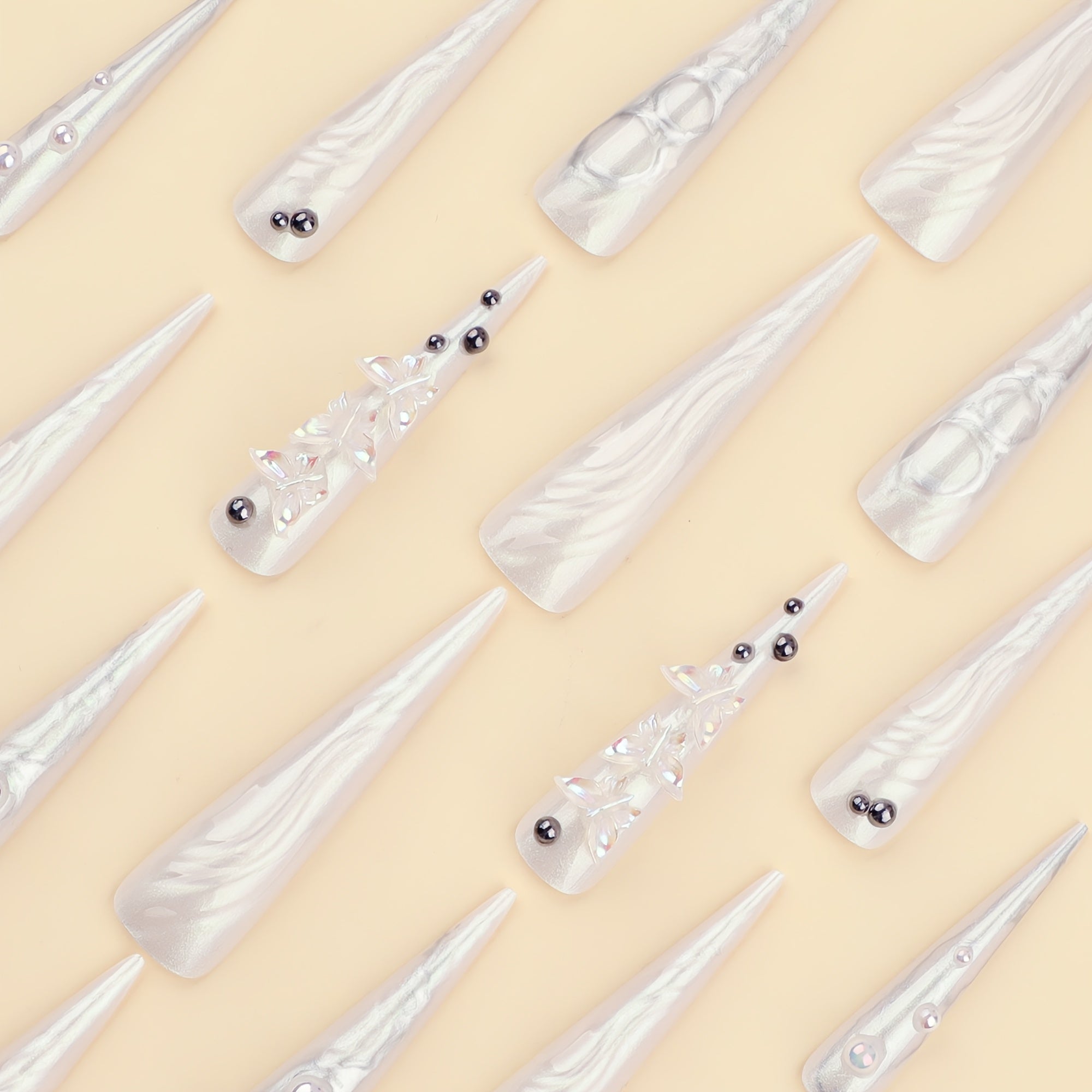 Shimmery Press On Nails