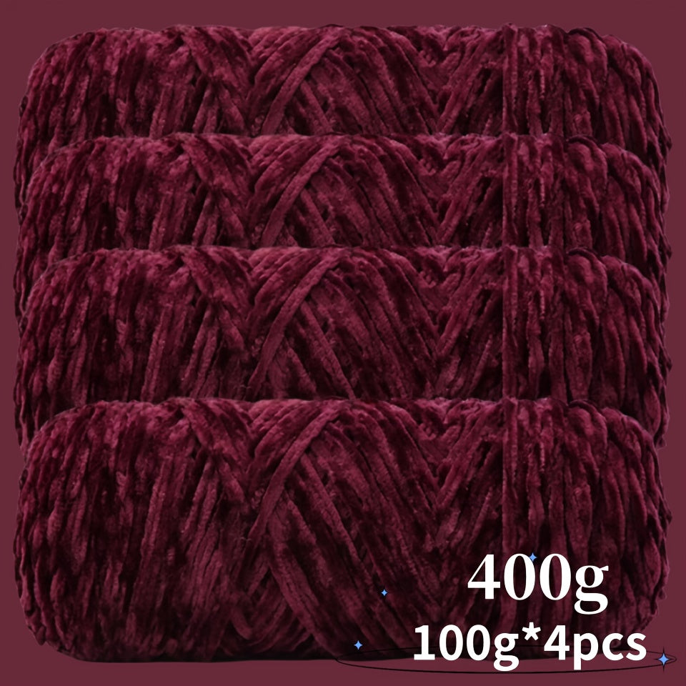 {4pcs} 400g/14.1oz Ultra Soft Fleece Yarn