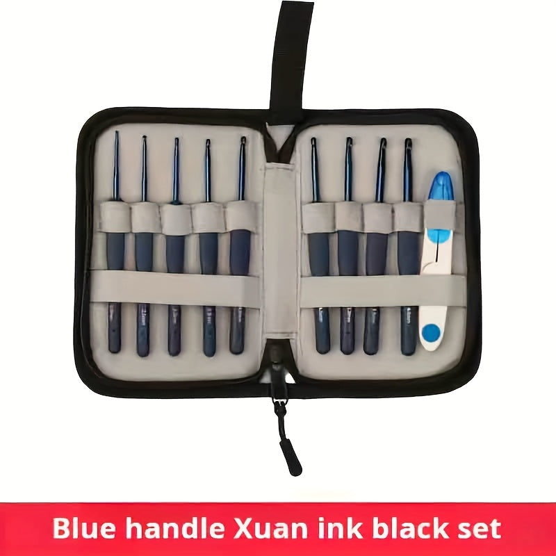 10pcs Crochet Set with Red Soft Handle